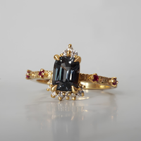 #94 Mystique of the Nile Metallic Spinel & Ruby Ring