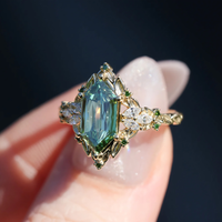 #96 Briar Rose Starlight with hexagon Diamond Ring