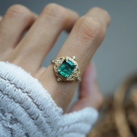 #86 Emerald Royale Diamond Ring