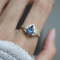 #91 DreamGuard Kite Shape Sapphire Diamond Ring