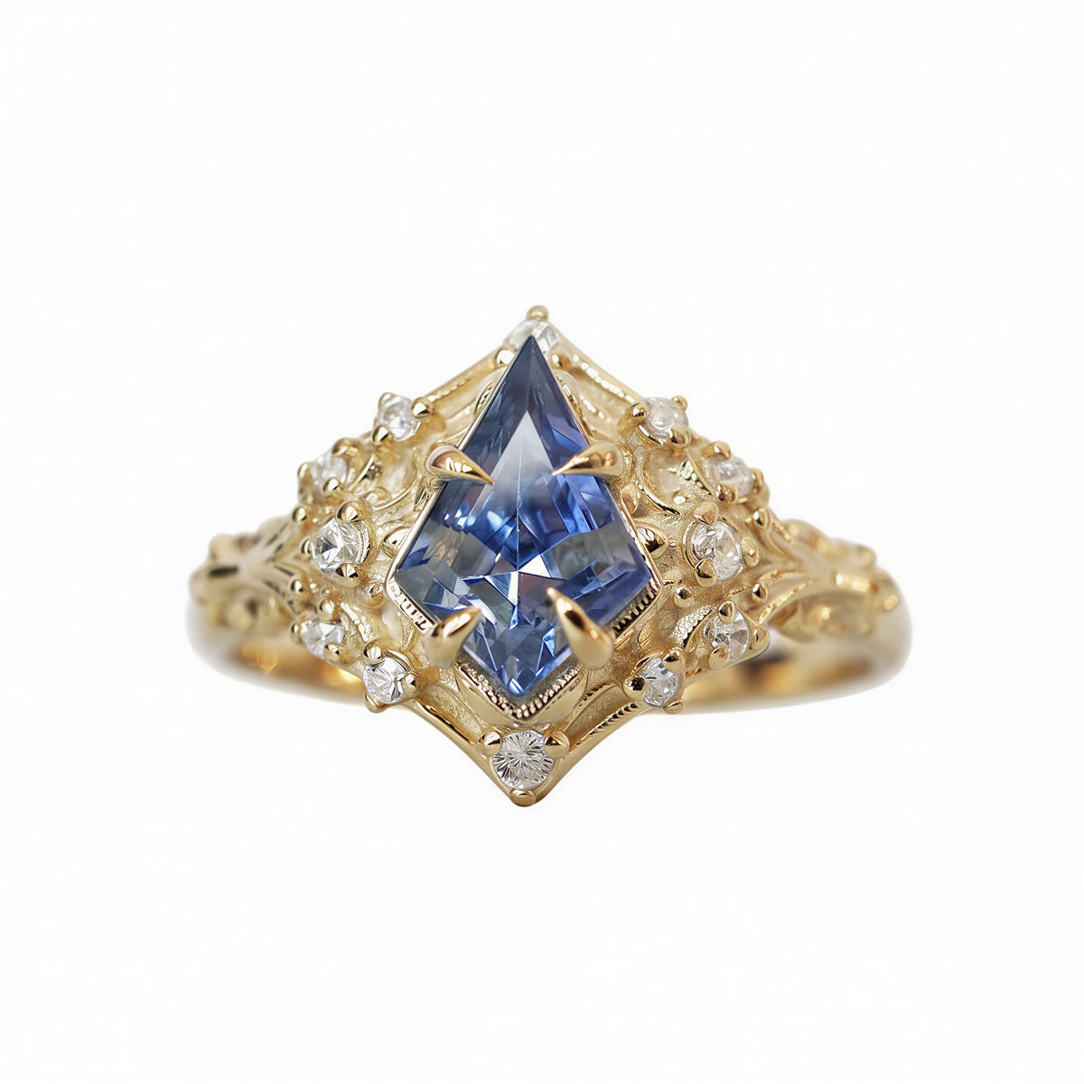 #91 DreamGuard Kite Shape Sapphire Diamond Ring