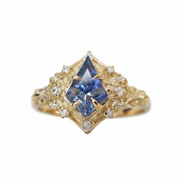 #91 DreamGuard Kite Shape Sapphire Diamond Ring