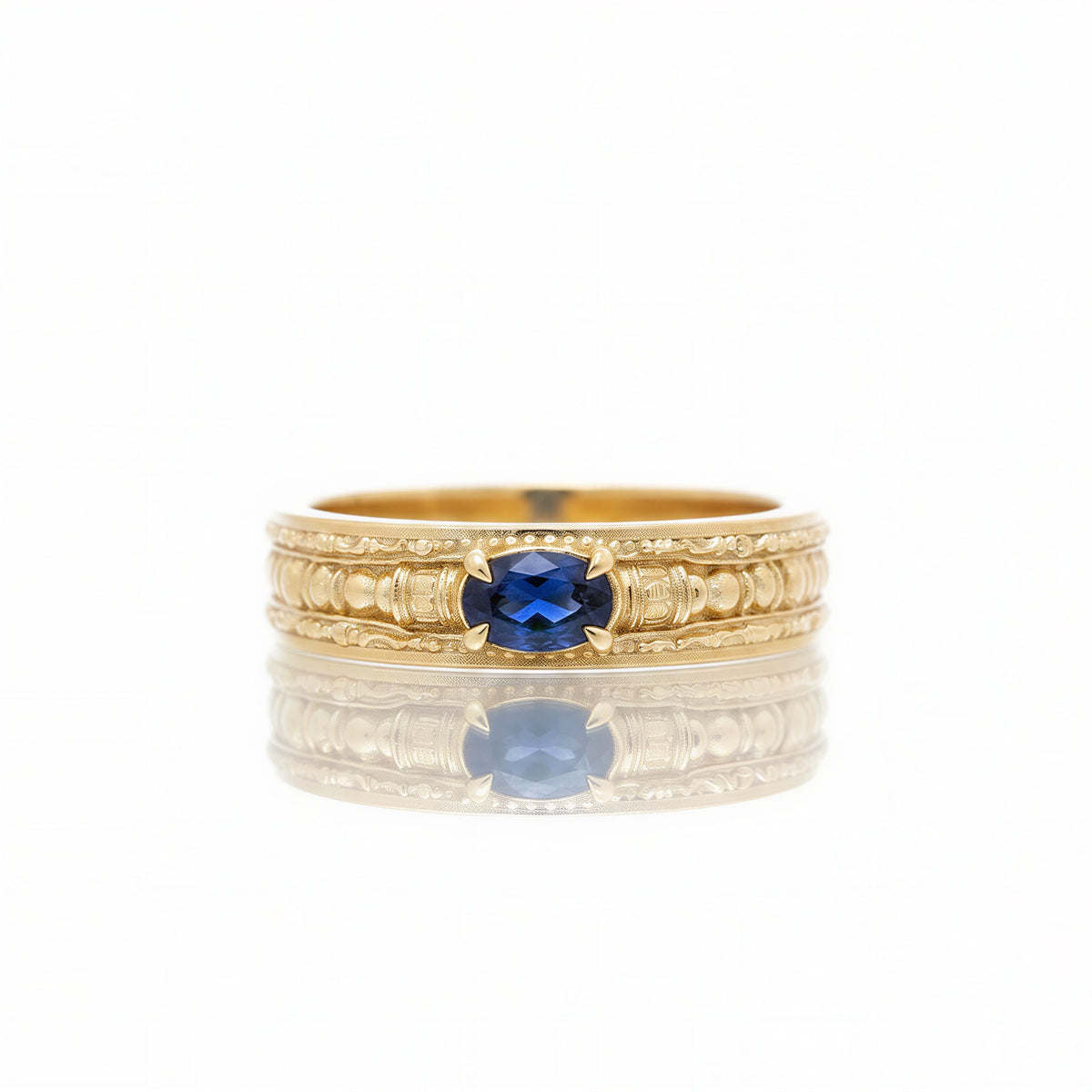 #105 Pharaohs Oval Sapphire Ring