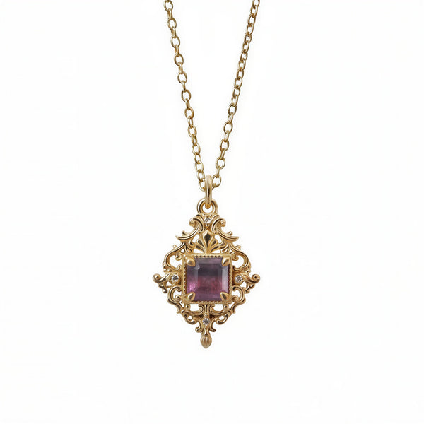 #507 Viola Bicolor Tourmaline Pendant