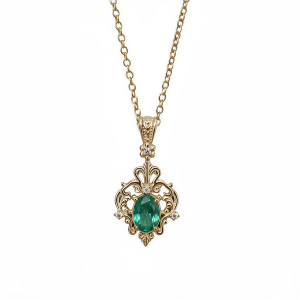 #510 Emerald Evelissed Necklace