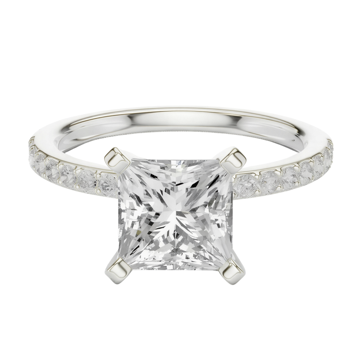 #CR18 Princess Solitaire Ring