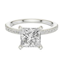 #CR18 Princess Solitaire Ring