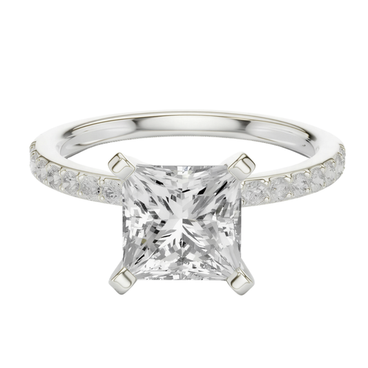 #CR18 Princess Solitaire Ring