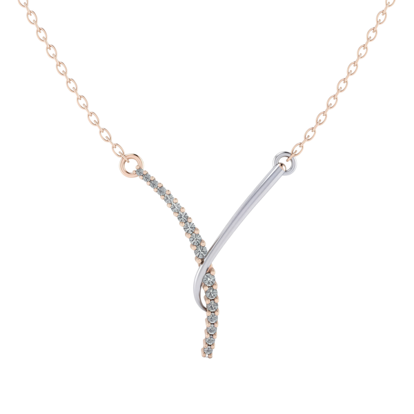 #CNP02 Minimal 2 line Nature Diamond Necklaces