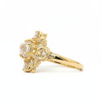 #83 Salt & Pepper Diamond Aurora Crown Ring