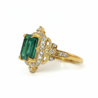 #86 Emerald Royale Diamond Ring