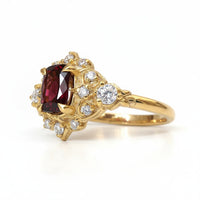 #90 Red Spinel Emberveil Diamond Ring