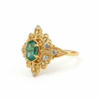 #88 Emerald Secret Diamond Ring