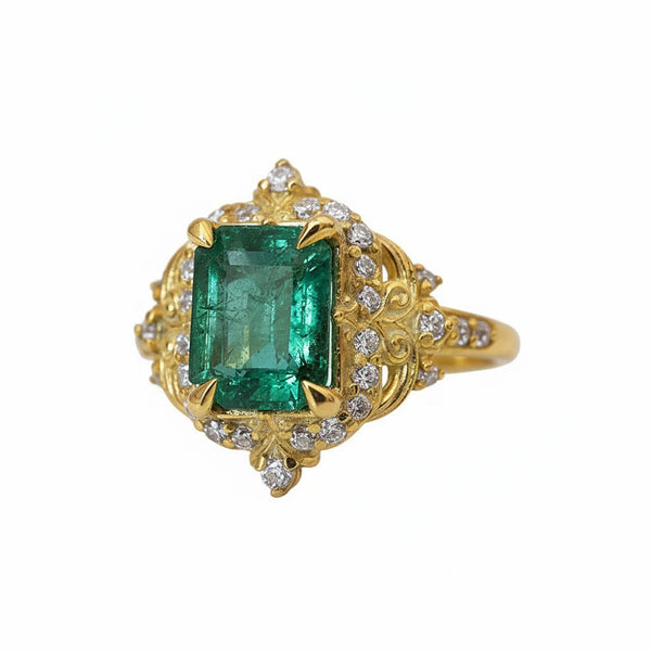 #86 Emerald Royale Diamond Ring