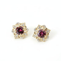 #301 Amaranthe Garnet Stud Earrings