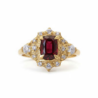 #90 Red Spinel Emberveil Diamond Ring