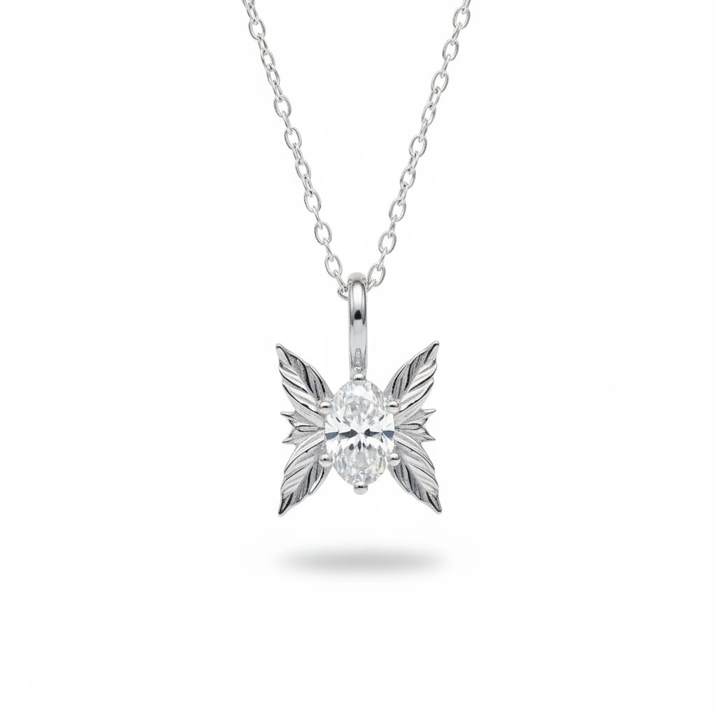 #502 18K White Gold The Forest Sprite Necklace