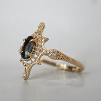 #92 Bicolor Sapphire Lunelle Diamond Ring