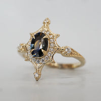 #92 Bicolor Sapphire Lunelle Diamond Ring