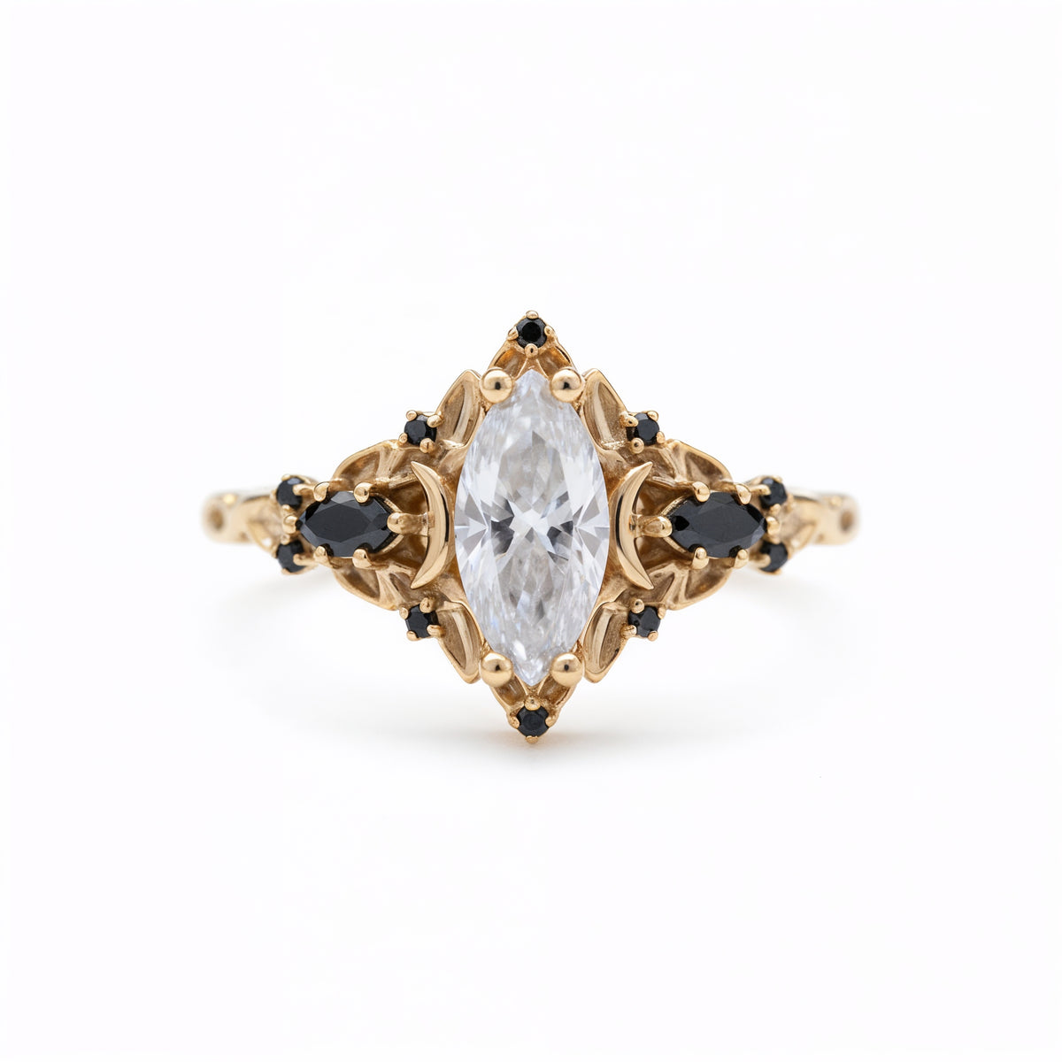 #56 18k yellow gold Briar Moon Three Stone