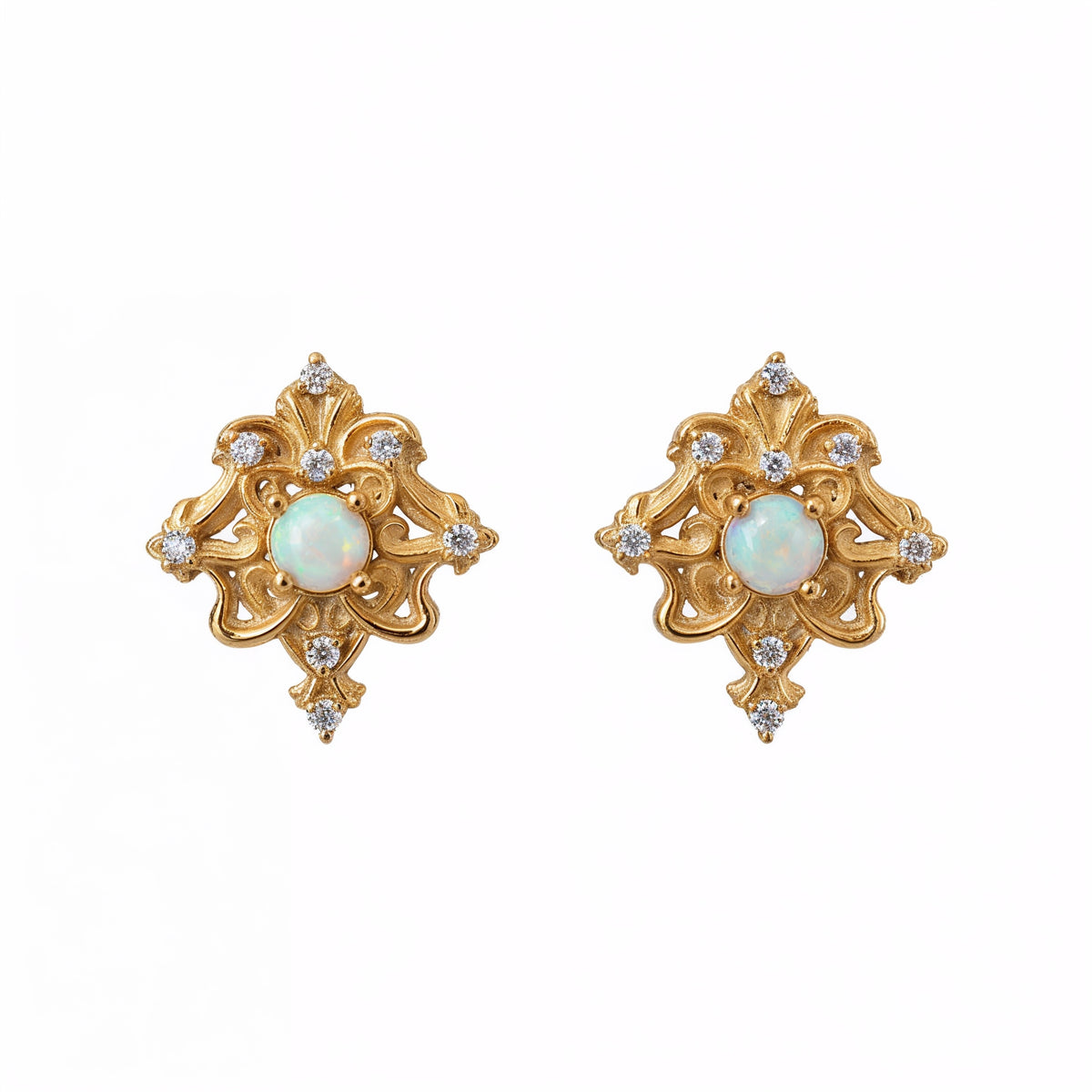 #302 Lunaria Opal Studs