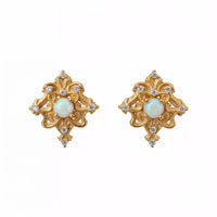 #302 Lunaria Opal Studs