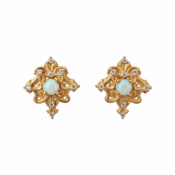 #302 Lunaria Opal Studs