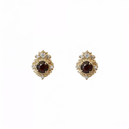 #304 Thorn of Garnet Studs