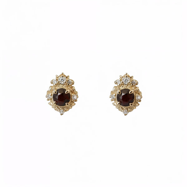 #304 Thorn of Garnet Studs