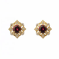 #301 Amaranthe Garnet Stud Earrings