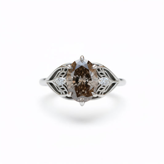 #21 18k White Gold Elvindell Three Stone