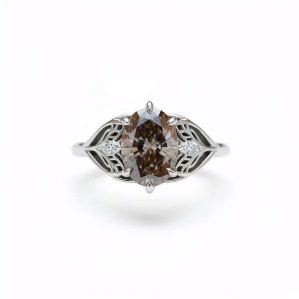 #21 18k White Gold Elvindell Three Stone